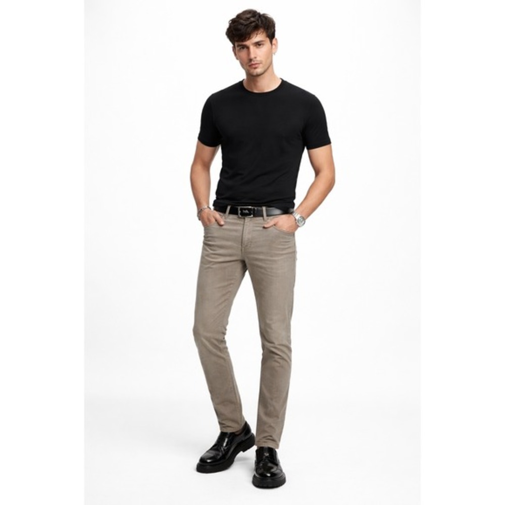 Alberto‎ Pipe Regular Slim Fit Jeans Mens 36x32 Tan Brown Coloured Denim Pants